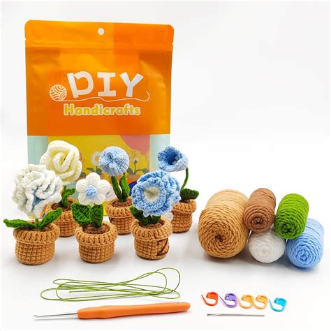 AYQNMHR Crochet Kits for Beginners - All-in-One Learn to Crochet 6 ...