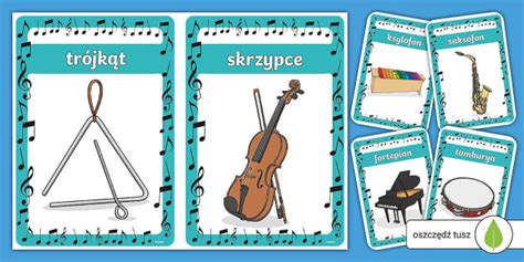 Instrumenty muzyczne | Karty obrazkowe | Zajęcia muzyczne