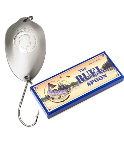BUEL SPOON Legendary Lures 1/2 Oz Silver Coin 2$ Cook Islands 2020 ...