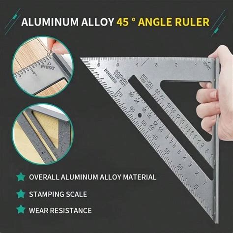7-Inch Cast Aluminium Triangle Ruler - Suitable For Woodworking ...
