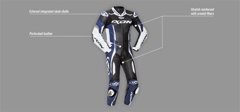 IXON VORTEX 2 SUIT (BLACK WHITE RED)– Moto Central