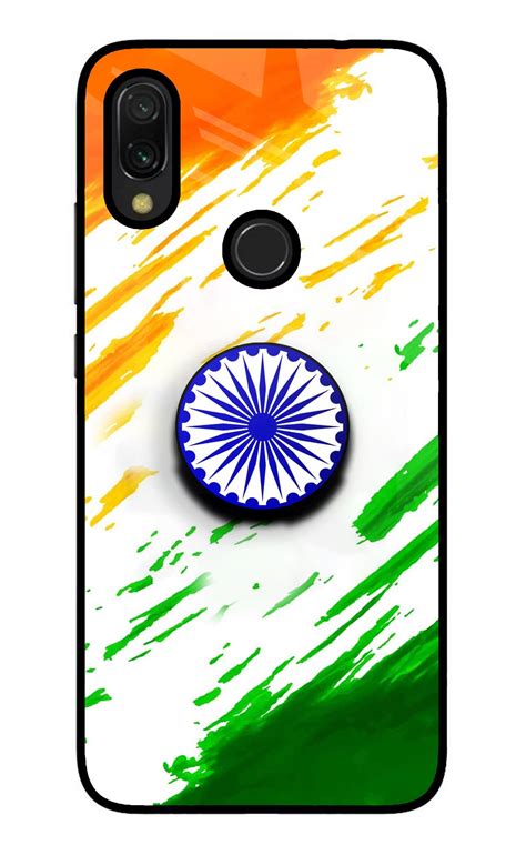 Buy Now Indian Flag Ashoka Chakra Glass Case for Redmi Y3 Online | Casekaro