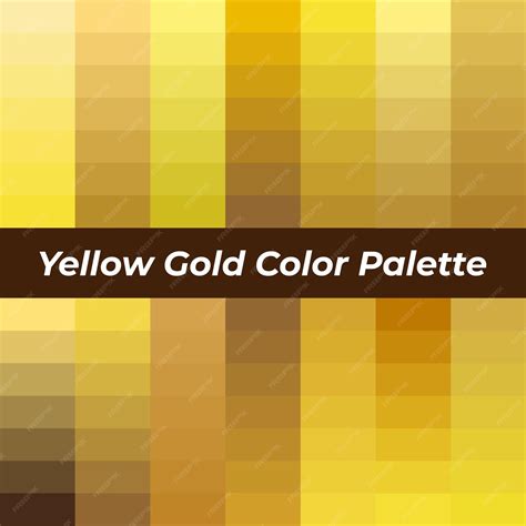 Premium Vector | Yellow and gold color palette