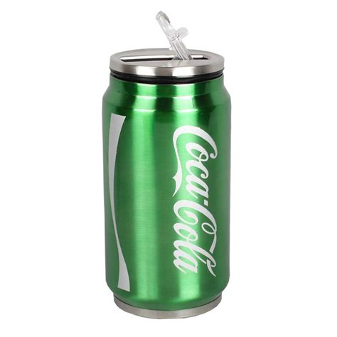 Shoppers Stoppers Green Color Coca Cola Shaped Steel Sipper : Amazon.in ...