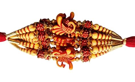 Buy SAMARIYA Designer Mor Peacock Rakhi Studded Rakhi Traditional Rakhi ...