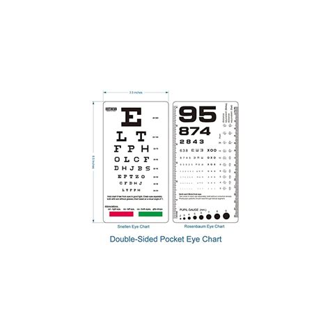Snellen and Rosenbaum Pocket Eye Chart for Eye India | Ubuy