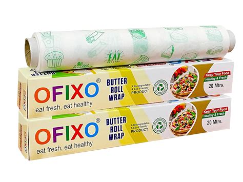 OFIXO 20 Meter Food WRAP Multipurpose Food Wrapping Paper Pack of 2 ...