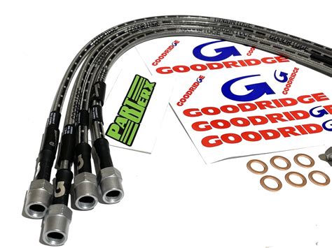 Goodridge Braided Stainless Steel Brake Hoses Kit 4Line for Mitsubishi EVO X - Part Werx