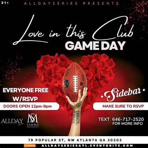 Atlanta All Day Series Sunday Brunch Day Party Sidebar ATL Party ...