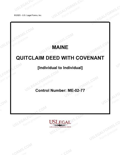 Maine Quit Claim Deed Form With Spanish | US Legal Forms