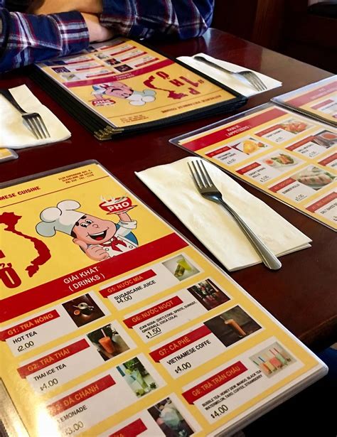 Menu at Number One Pho restaurant, Cleveland, Superior Ave E