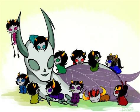 Mother grub and dancestor grubs | Homestuck grubs, Homestuck trolls ...