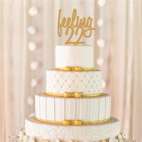 Buy Feeling 22 Cake Topper Feeling 22 22nd Birthday Cake Topper ...