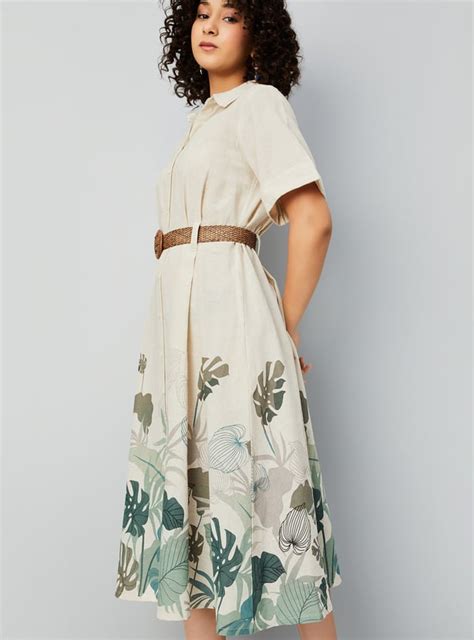 Buy Kalki x Max Women Printed Belted Shirt Dress Online at just Rs ...