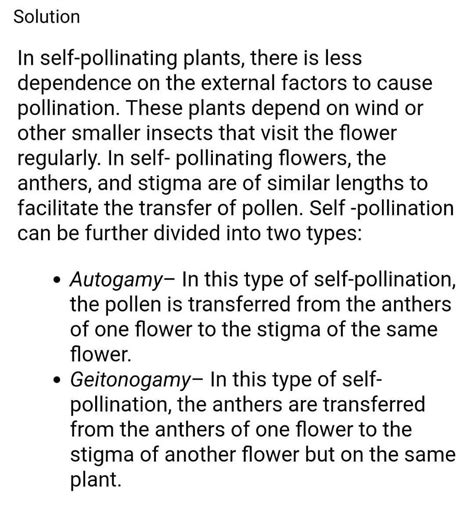 When pollen is transferred from the anther of one flower to the stigma ...