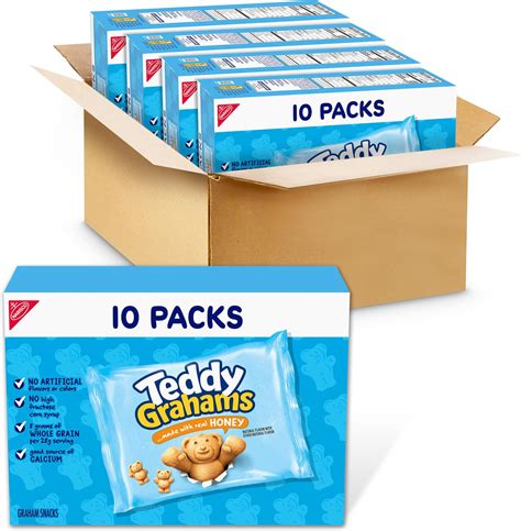 Amazon.com: TEDDY GRAHAMS Honey Graham Snacks, Bulk Kids Snacks, 6 - 10 ...