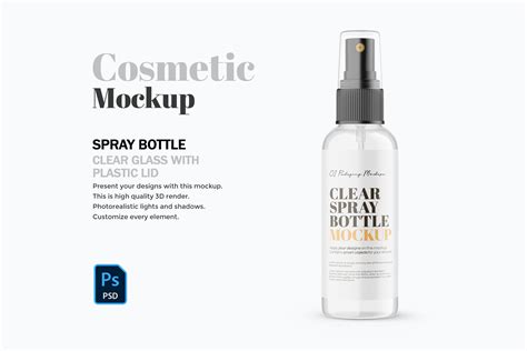 Clear Glass Spray Bottle - PSD Mockup Graphic by trumockup · Creative ...
