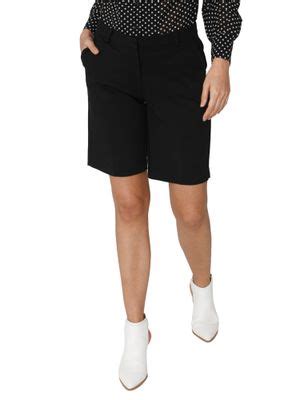 Buy VERO MODA Black Solid Mid-Rise Regular Fit Classic Long Shorts Online