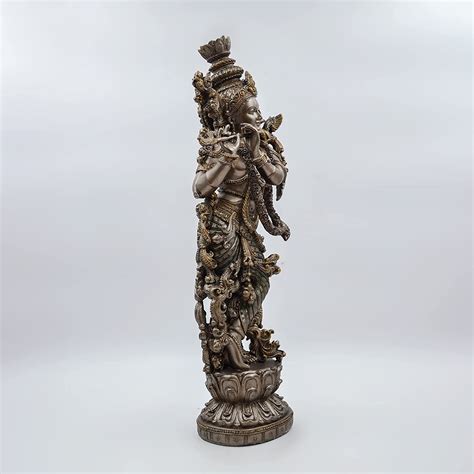 Buy Online Statue of Lord Krishan Playing Flute KMAS120– CraftVatika