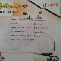 Hero Motocorp — rto tax & number plate