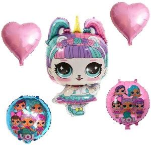 Flipkart.com | Attache Solid 5 Pcs LOL Doll Theme Foil Balloon for ...