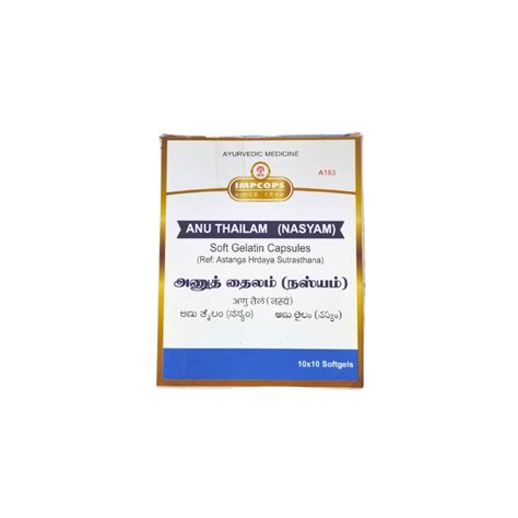 Buy Anu Thailam Capsules - 10 Capsules Online - Ayush Care