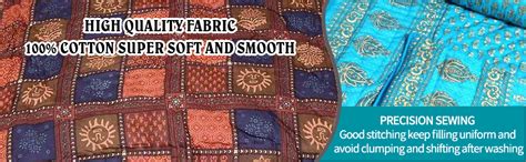 Buy SVT Cotton Rajasthani Traditional Jaipuri Single Razai/Quilt ...