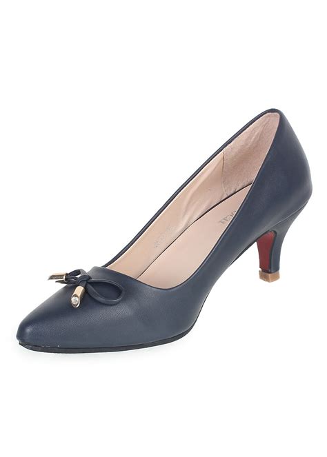 Get Bow Detail Solid Textured Pumps at ₹ 1295 | LBB Shop