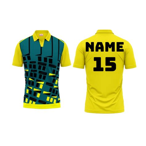 Polo Neck Printed Jersey Yellow NP0044 – Next Print