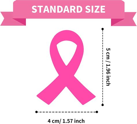 Buy 288pcs Die Cut Pink Ribbon Stickers Breast Cancer Awareness ...