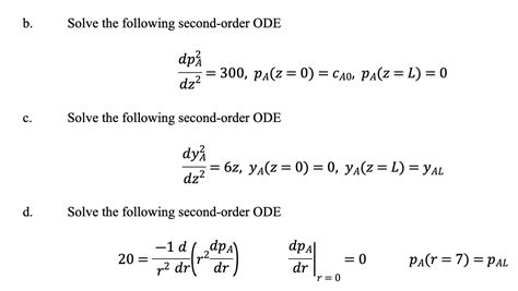 Image result for Second Order Ode Practice Questions
