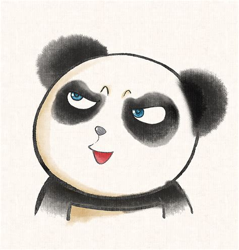 熊猫表情包水墨版~|插画|商业插画|春和绘 - 原创作品 - 站酷 (ZCOOL)