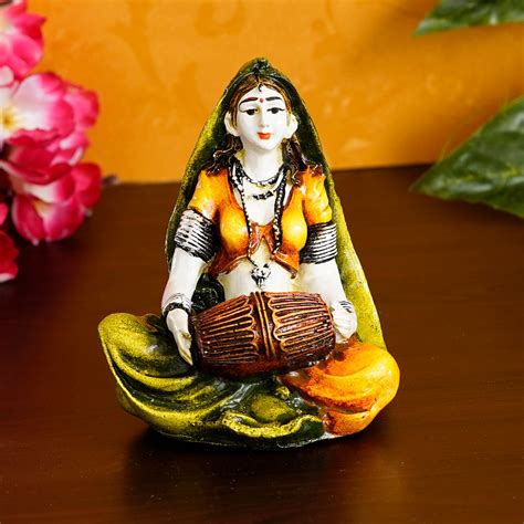 Colorful Rajasthani Lady Playing Dholak Handcrafted Decorative ...