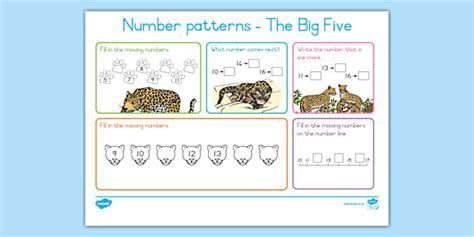 Grade 1 Maths - Worksheet: The Big 5 Level 4(Caps Aligned)
