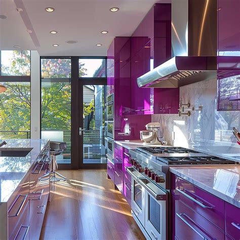Explore Bold Purple Kitchen Furniture Design Ideas for a Unique Look