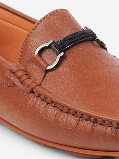 Buy Men's Tan Moc Toe Buckle Loafer (IX4111) Online