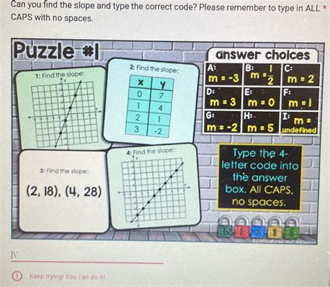 Solved: Can you find the slope and type the correct code? Please ...