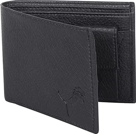 Buy WILD EDGE Men's Wallet in Solid Design with Flap Closure Artificial ...