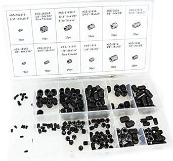 New MTN-G 200 PC ALLEN FINE & COARSE THREADS SCREW HEX SET SOCKET ...