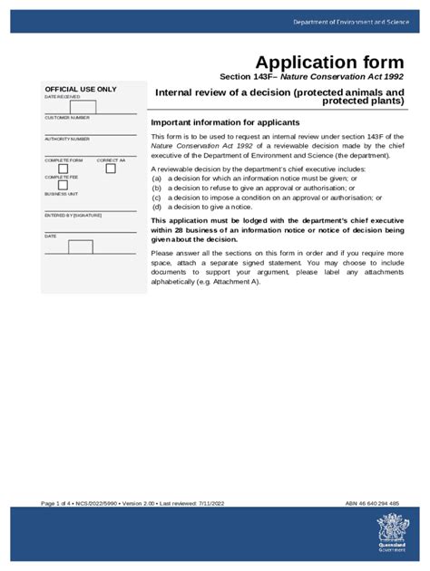 NCS/2022/5990 Application Internal review of a decision under section ...