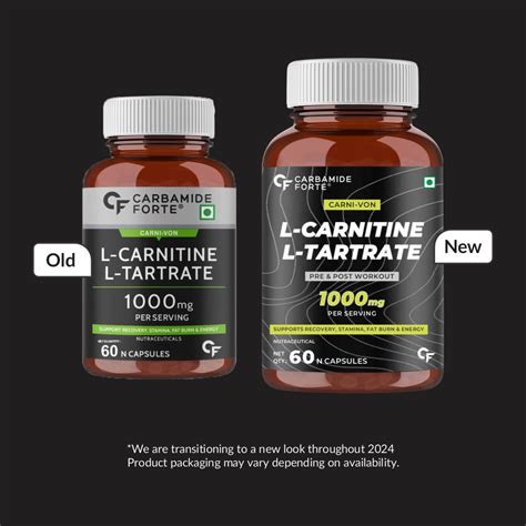 Carbamide Forte L-Carnitine L-Tartrate 1000mg Capsules for Men & Women