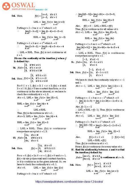NCERT Solutions for Class 12 Maths Chapter 5 Continuity and ...