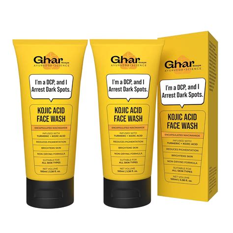 Kojic Face Wash Duo by Ghar Soaps | For Dark Spots & Pigmentation ...
