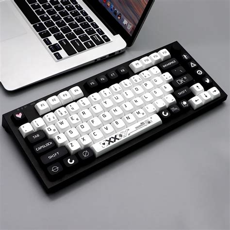JSJT German Keycaps XDA Profile Black and White India | Ubuy