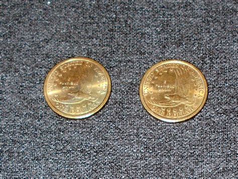 Mavin | Set of 2: 2000 D SACAGAWEA ONE DOLLAR US LIBERTY GOLD COLOR COIN