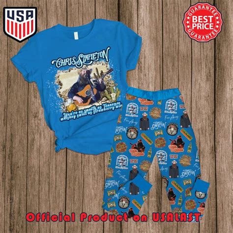 Chris Stapleton You'Re As Smooth As Tennessee Whiskey Blue Pajamas Set ...