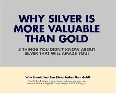 Why Silver Is Better Than Gold