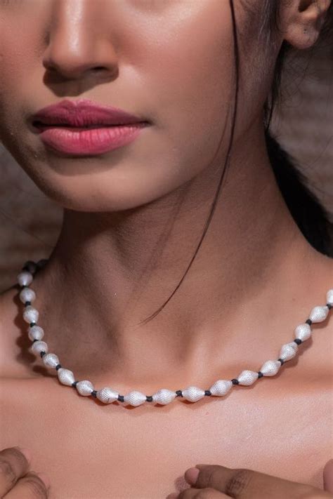 India Craft House Pure Silver Traditional Maharashtrian Neckpiece - Sp ...