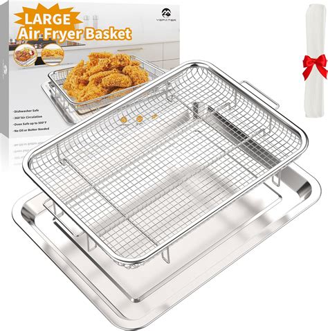 Amazon.com: Air Fryer Basket,YEPATER 15.6" x 11.6" Large Oven Air Fryer ...