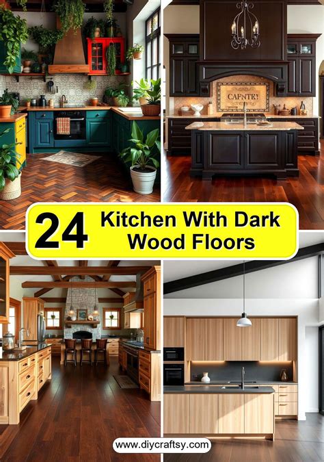 24 Beautiful Kitchens with Dark Wood Floors: Design Tips
